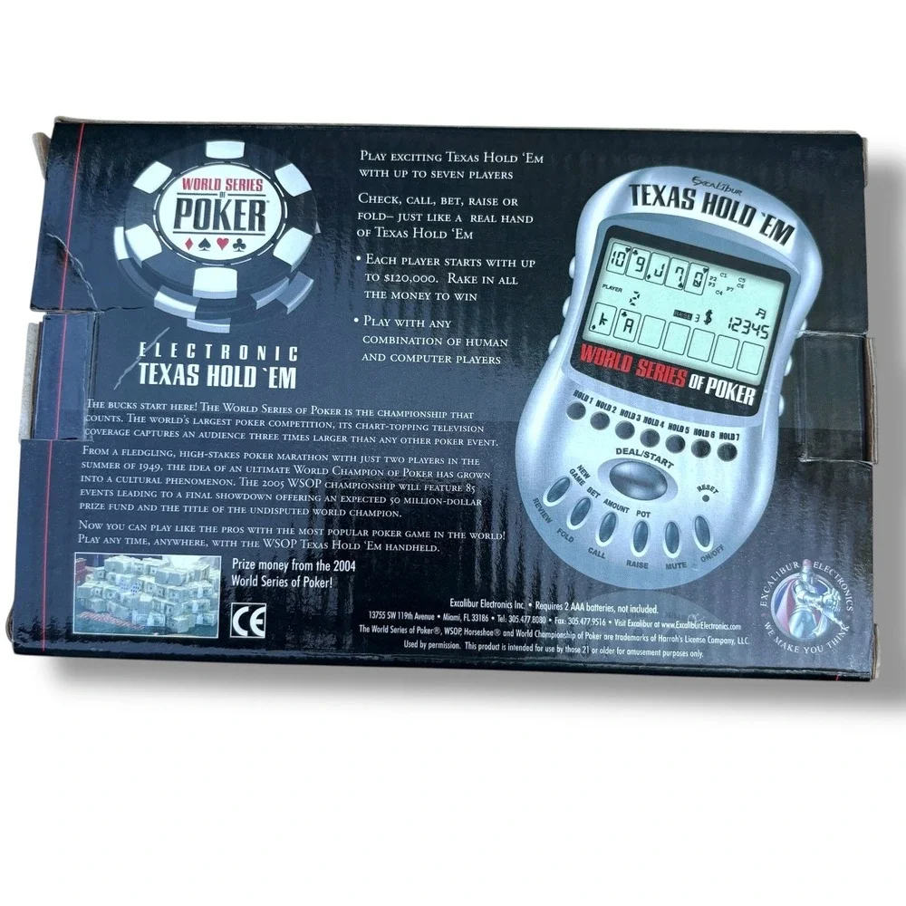 Excalibur World Series of Poker‎ Texas Hold 'Em Handheld Electronic Game.